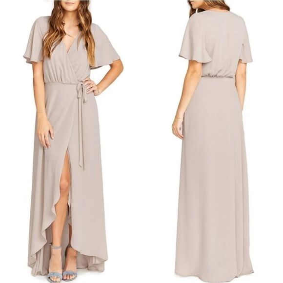 Show Me Your Mumu Sophia Wrap‎ V-neck Dress Flutter Sleeves Size Large New - Picture 1 of 4